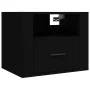 Mesita de noche de pared negro 50x36x40 cm de vidaXL, Mesitas de noche - Ref: Foro24-816882, Precio: 47,30 €, Descuento: %