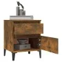 Smoked oak bedside table 40x35x50 cm by vidaXL, Lockers and storage cabinets - Ref: Foro24-821852, Price: 41,66 €, Discount: %
