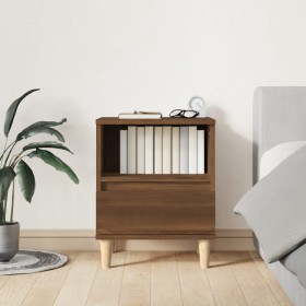 Mesita de noche roble marrón 40x35x50 cm de vidaXL, Mesitas de noche - Ref: Foro24-821808, Precio: 43,61 €, Descuento: %