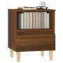 Mesita de noche roble marrón 40x35x50 cm de vidaXL, Mesitas de noche - Ref: Foro24-821808, Precio: 43,61 €, Descuento: %
