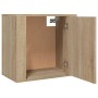 Sonoma oak wall bedside table 50x30x47 cm by vidaXL, Nightstands - Ref: Foro24-816870, Price: 35,76 €, Discount: %