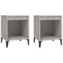 Bedside tables 2 units concrete gray 40x35x50 cm by vidaXL, Nightstands - Ref: Foro24-821883, Price: 47,09 €, Discount: %
