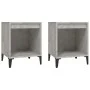 Bedside tables 2 units concrete gray 40x35x50 cm by vidaXL, Nightstands - Ref: Foro24-821883, Price: 39,59 €, Discount: %