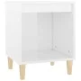Nachttisch aus glänzend weißem Sperrholz, 40 x 35 x 50 cm von vidaXL, Nachttische - Ref: Foro24-821862, Preis: 34,49 €, Rabat...