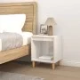 Nachttisch aus glänzend weißem Sperrholz, 40 x 35 x 50 cm von vidaXL, Nachttische - Ref: Foro24-821862, Preis: 34,49 €, Rabat...