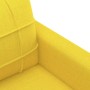 Juego de sofás con cojines 3 piezas tela amarillo claro