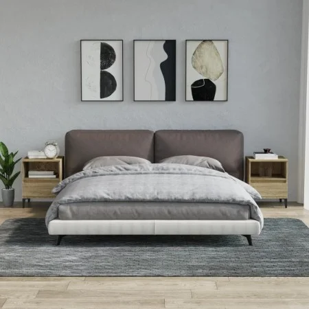 Mesitas de noche 2 unidades roble Sonoma 40x35x50 cm de vidaXL, Armarios y almacenamiento - Ref: Foro24-821817, Precio: 77,48...