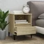 Mesitas de noche 2 unidades roble Sonoma 40x35x50 cm de vidaXL, Armarios y almacenamiento - Ref: Foro24-821817, Precio: 77,48...