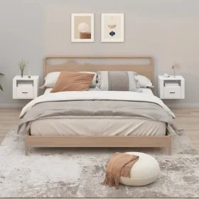 Wand-Nachttische 2 Stück glänzend weiß 50x36x40 cm von vidaXL, Nachttische - Ref: Foro24-816885, Preis: 84,59 €, Rabatt: %