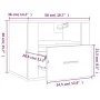 Wand-Nachttische 2 Stück glänzend weiß 50x36x40 cm von vidaXL, Nachttische - Ref: Foro24-816885, Preis: 84,59 €, Rabatt: %