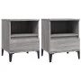 Mesitas de noche 2 unidades gris Sonoma 40x35x50 cm de vidaXL, Armarios y almacenamiento - Ref: Foro24-821823, Precio: 74,97 ...