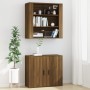 Armario de pared madera contrachapada marrón roble 80x33x80 cm de vidaXL, Aparadores - Ref: Foro24-816599, Precio: 66,66 €, D...