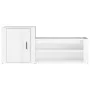 Mueble zapatero madera contrachapada blanco brillo 130x35x54 cm de vidaXL, Zapateros y organizadores de calzado - Ref: Foro24...