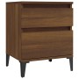 Nachttische 2 Einheiten braune Eiche 40x35x50 cm von vidaXL, Schließfächer und Lagerschränke - Ref: Foro24-821857, Preis: 98,...