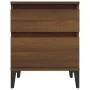 Mesitas de noche 2 unidades roble marrón 40x35x50 cm de vidaXL, Taquillas y armarios de almacenamiento - Ref: Foro24-821857, ...