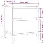 Nachttische 2 Einheiten braune Eiche 40x35x50 cm von vidaXL, Schließfächer und Lagerschränke - Ref: Foro24-821857, Preis: 98,...
