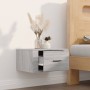 Mesita de noche de pared gris Sonoma 50x36x25 cm de vidaXL, Mesitas de noche - Ref: Foro24-816852, Precio: 31,91 €, Descuento: %