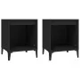 Mesitas de noche 2 unidades negro 40x35x50 cm de vidaXL, Mesitas de noche - Ref: Foro24-821877, Precio: 40,80 €, Descuento: %