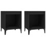 Nachttische 2 Einheiten schwarz 40x35x50 cm von vidaXL, Nachttische - Ref: Foro24-821877, Preis: 48,47 €, Rabatt: %
