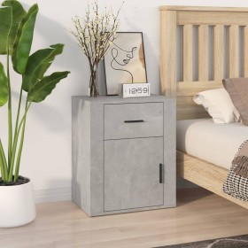 Nachttisch aus betongrauem Sperrholz 50x36x60 cm von vidaXL, Nachttische - Ref: Foro24-816724, Preis: 56,83 €, Rabatt: %