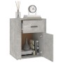 Mesita de noche madera contrachapada gris hormigón 50x36x60 cm de vidaXL, Mesitas de noche - Ref: Foro24-816724, Precio: 56,8...