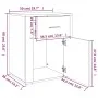 Nachttisch aus betongrauem Sperrholz 50x36x60 cm von vidaXL, Nachttische - Ref: Foro24-816724, Preis: 56,05 €, Rabatt: %