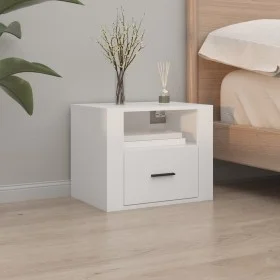 Mesita de noche de pared blanco 50x36x40 cm de vidaXL, Mesitas de noche - Ref: Foro24-816880, Precio: 51,95 €, Descuento: %