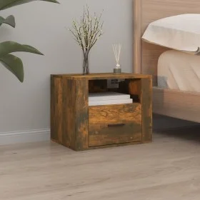 Smoked oak wall bedside table 50x36x40 cm by vidaXL, Nightstands - Ref: Foro24-816890, Price: 45,12 €, Discount: %