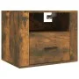 Mesita de noche de pared roble ahumado 50x36x40 cm de vidaXL, Mesitas de noche - Ref: Foro24-816890, Precio: 45,12 €, Descuen...