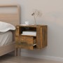 Wand-Nachttisch aus geräucherter Eiche, 50 x 36 x 40 cm von vidaXL, Nachttische - Ref: Foro24-816890, Preis: 45,67 €, Rabatt: %