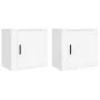 Mesitas de noche de pared 2 uds blanco 50x30x47 cm de vidaXL, Mesitas de noche - Ref: Foro24-816865, Precio: 44,98 €, Descuen...