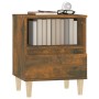Nachttisch aus geräucherter Eiche, 40 x 35 x 50 cm von vidaXL, Nachttische - Ref: Foro24-821804, Preis: 34,80 €, Rabatt: %