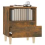 Nachttisch aus geräucherter Eiche, 40 x 35 x 50 cm von vidaXL, Nachttische - Ref: Foro24-821804, Preis: 34,80 €, Rabatt: %