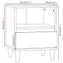 Nachttisch aus geräucherter Eiche, 40 x 35 x 50 cm von vidaXL, Nachttische - Ref: Foro24-821804, Preis: 34,80 €, Rabatt: %