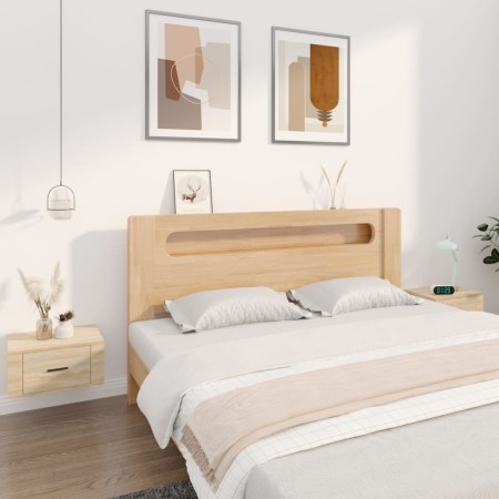Wand-Nachttische 2 Stück in Sonoma-Eiche, 50x36x25 cm. von vidaXL, Nachttische - Ref: Foro24-816847, Preis: 66,28 €, Rabatt: %