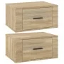 Wand-Nachttische 2 Stück in Sonoma-Eiche, 50x36x25 cm. von vidaXL, Nachttische - Ref: Foro24-816847, Preis: 65,67 €, Rabatt: %