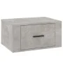 Mesita de noche de pared color gris hormigón 50x36x25 cm de vidaXL, Mesitas de noche - Ref: Foro24-816848, Precio: 37,96 €, D...