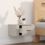 Mesita de noche de pared color gris hormigón 50x36x25 cm de vidaXL, Mesitas de noche - Ref: Foro24-816848, Precio: 38,43 €, D...