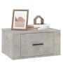 Mesita de noche de pared color gris hormigón 50x36x25 cm de vidaXL, Mesitas de noche - Ref: Foro24-816848, Precio: 38,43 €, D...