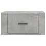 Mesita de noche de pared color gris hormigón 50x36x25 cm de vidaXL, Mesitas de noche - Ref: Foro24-816848, Precio: 37,96 €, D...