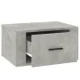Mesita de noche de pared color gris hormigón 50x36x25 cm de vidaXL, Mesitas de noche - Ref: Foro24-816848, Precio: 37,96 €, D...