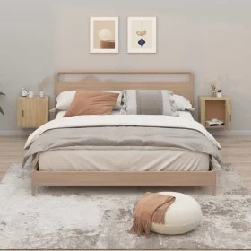 Wall bedside tables 2 pcs Sonoma oak color 50x30x47 cm by vidaXL, Nightstands - Ref: Foro24-816871, Price: 43,78 €, Discount: %