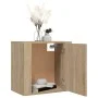 Mesitas de noche de pared 2 uds color roble Sonoma 50x30x47 cm de vidaXL, Mesitas de noche - Ref: Foro24-816871, Precio: 43,7...