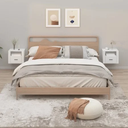 Wall-mounted bedside tables 2 units white 50x36x40 cm by vidaXL, Nightstands - Ref: Foro24-816881, Price: 69,97 €, Discount: %