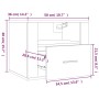 Wand-Nachttische 2 Stk. weiß 50x36x40 cm von vidaXL, Nachttische - Ref: Foro24-816881, Preis: 70,72 €, Rabatt: %
