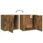 Wall-mounted bedside table in smoked oak color, measuring 50x30x47 cm. by vidaXL, Nightstands - Ref: Foro24-816874, Price: 34...