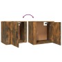 Wandnachttisch aus geräucherter Eiche 50x30x47 cm von vidaXL, Nachttische - Ref: Foro24-816874, Preis: 35,33 €, Rabatt: %