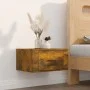 Wand-Nachttische, 2 Stück, Farbe Eiche geräuchert, 50 x 36 x 25 cm von vidaXL, Nachttische - Ref: Foro24-816851, Preis: 47,41...