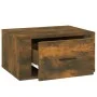 Wand-Nachttische, 2 Stück, Farbe Eiche geräuchert, 50 x 36 x 25 cm von vidaXL, Nachttische - Ref: Foro24-816851, Preis: 47,41...