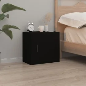 Mesita de noche de pared negro 50x30x47 cm de vidaXL, Mesitas de noche - Ref: Foro24-816866, Precio: 31,19 €, Descuento: %
